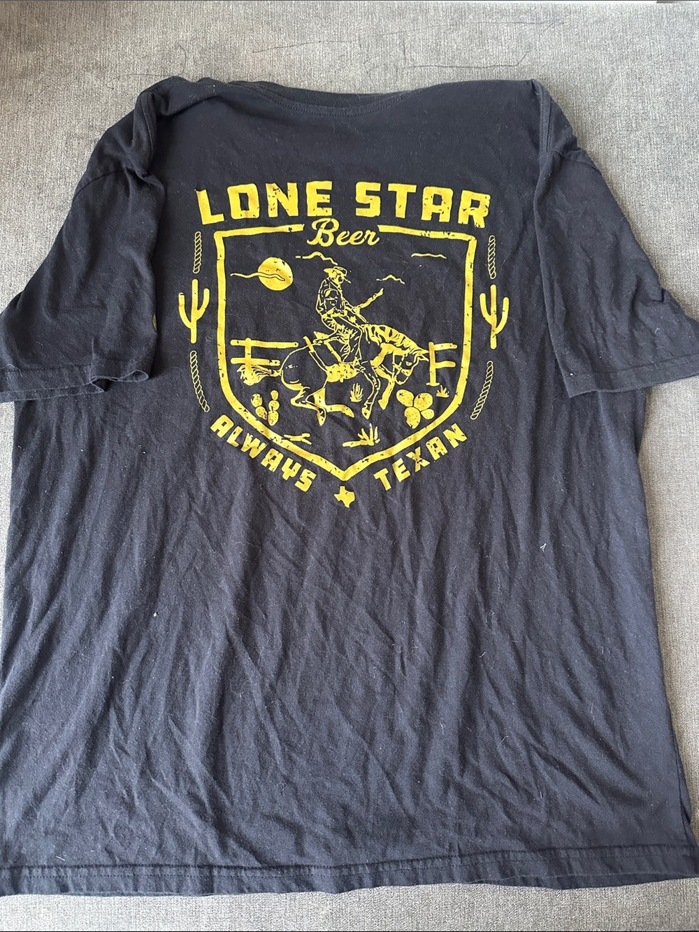Hooey Black Short Sleeve Tee with Yellow Lone Star Graphic